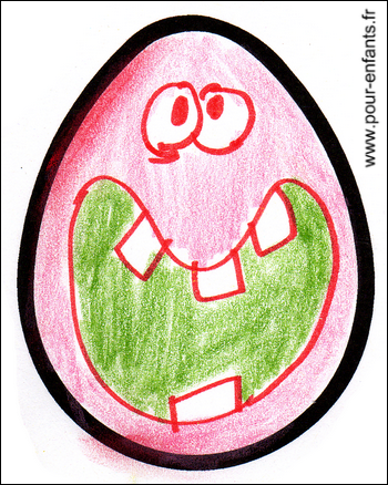 Dessins de Pâques  dessin d'oeuf de Pâques